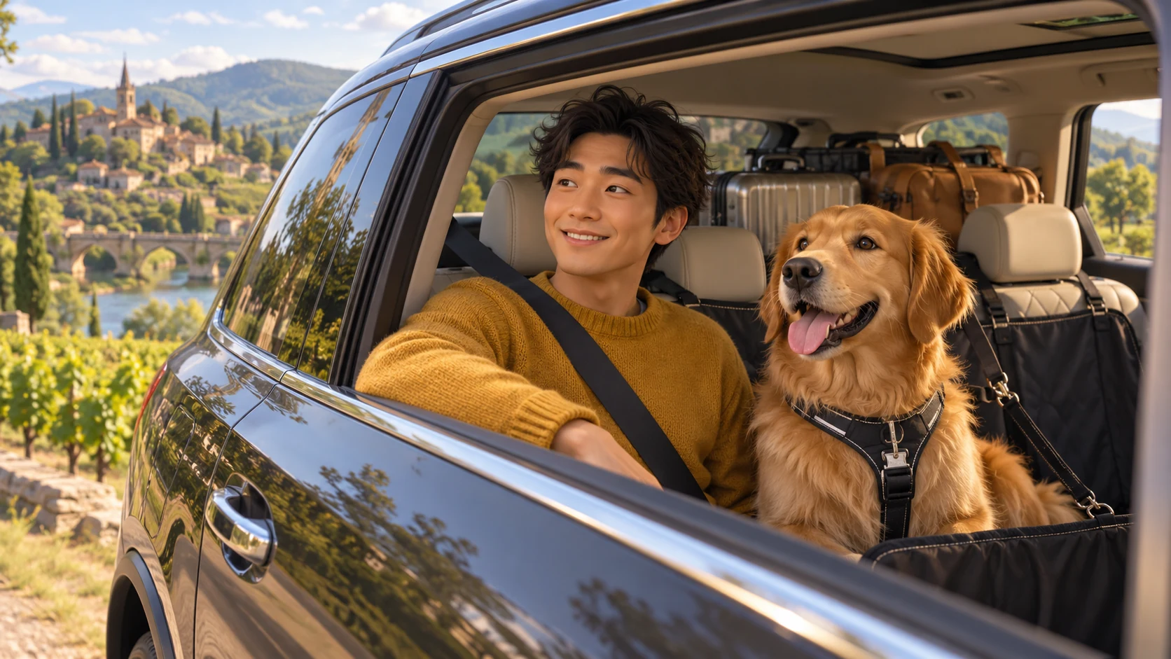 Travelling with a dog on a long-distance pet taxi journey