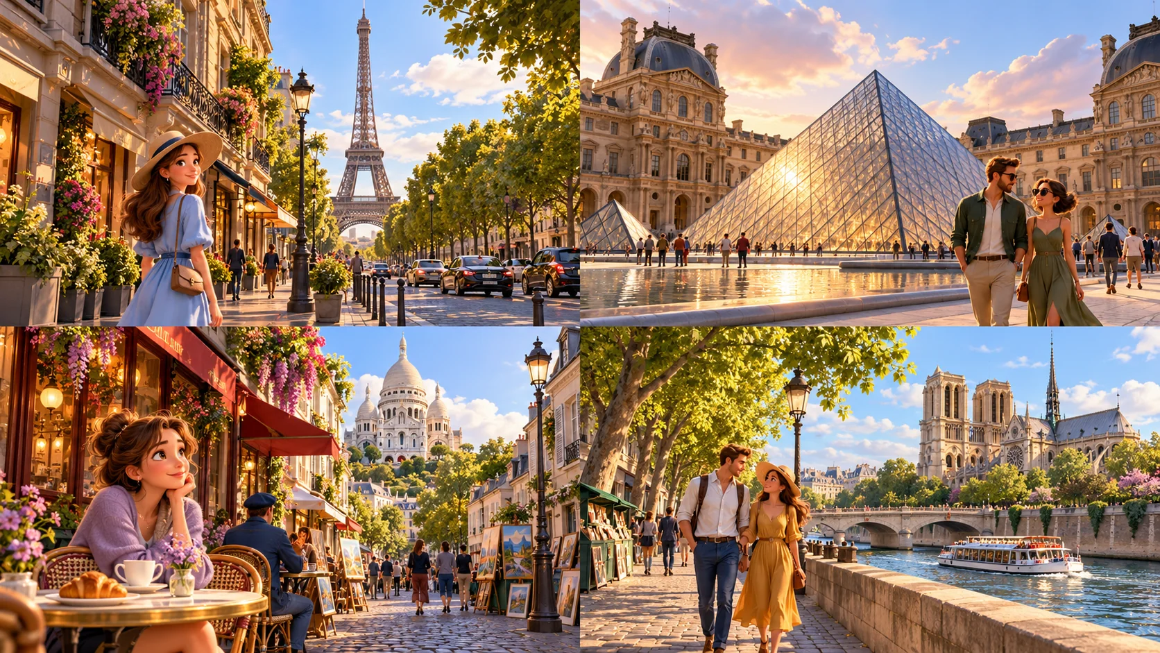 Illustration 3D — La tour Eiffel