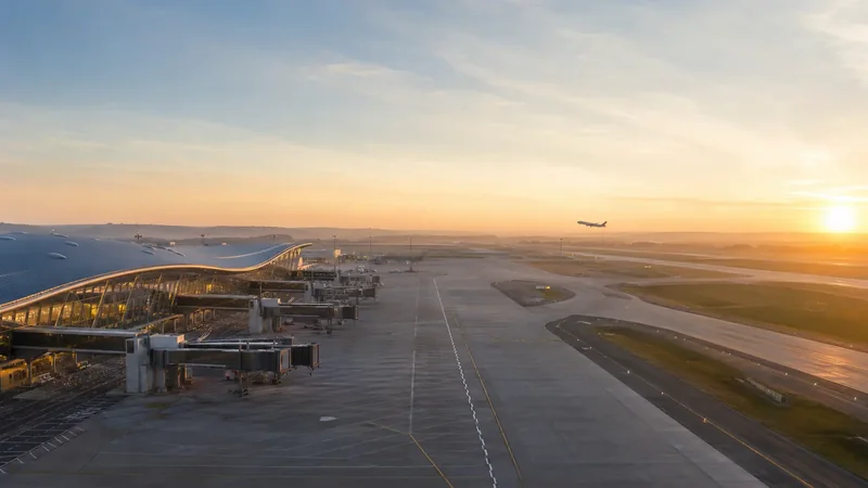 Transfert aéroport avec chauffeur Odyscab Terminal d’aéroport parisien à la lumière du matin
